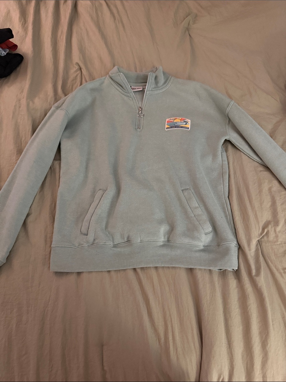 Ron Jon Surf Shop Half-Zip Pullover Sweatshirt - Sage Green